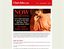 Tablet Screenshot of chat-jobs.com